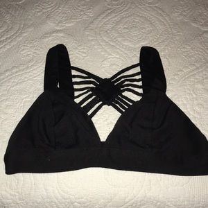 Black Strappy Back Bralette
